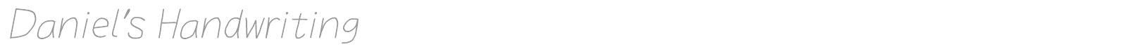 Daniel's Handwriting font preview